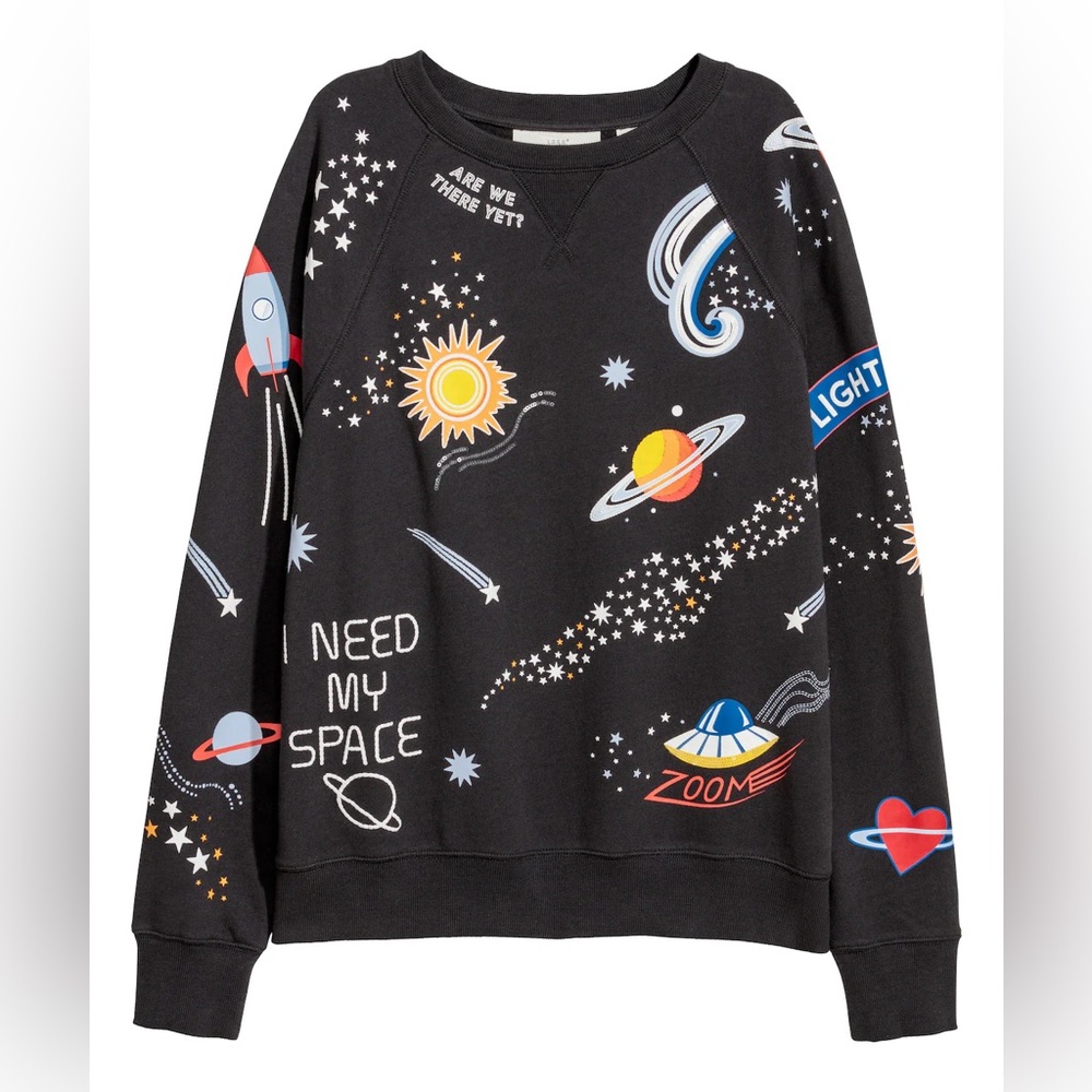 H&M LOGG Oversized Space Sweatshirt